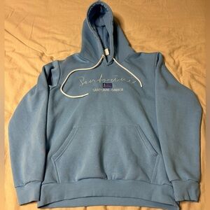 Santorini-Greece Baby Blue Hoodie